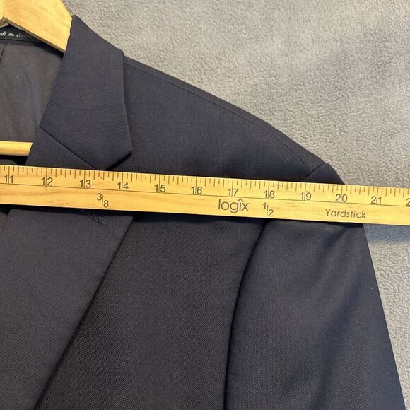 Lauren Ralph Lauren Wool Navy Blazer Mens 42L Gold Button Sport Coat Suit Jacket - Picture 8 of 10
